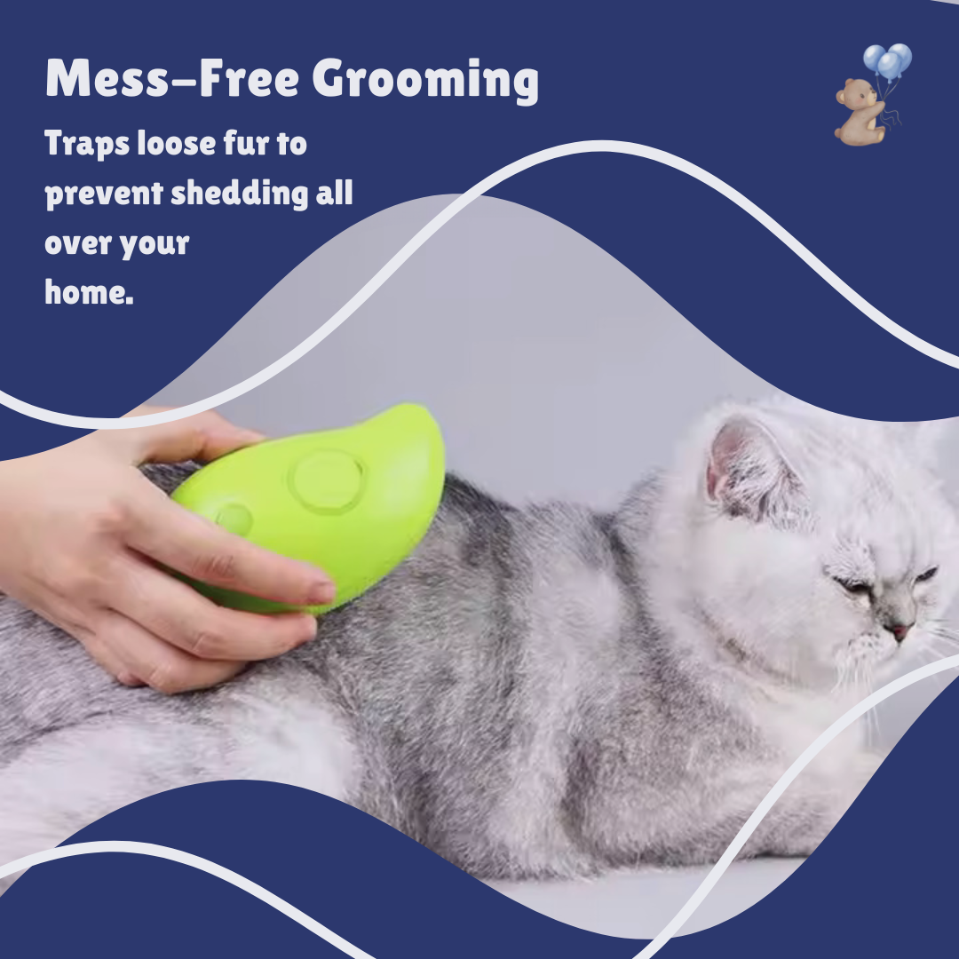 3-in-1 Steam Brush for Cats & Dogs – Groom, Spray & Massage