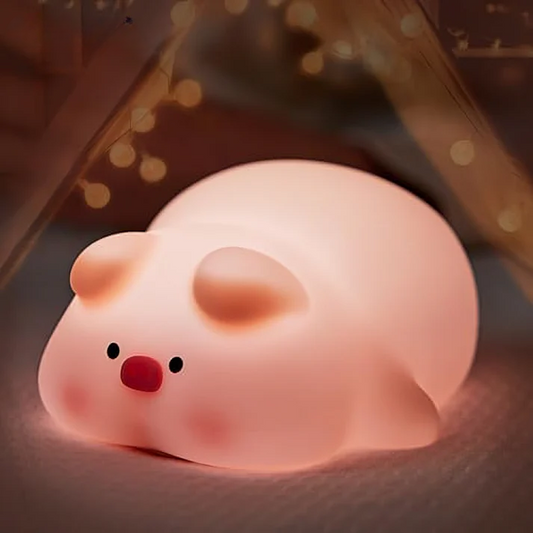 ham piggy night light, front side view